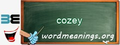 WordMeaning blackboard for cozey